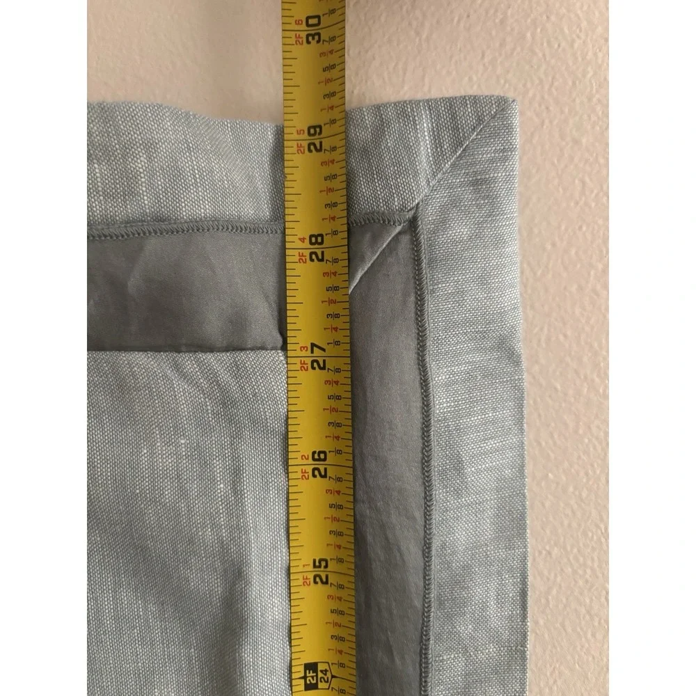 Pottery Barn ONE Pillow Sham Standard Light Blue Stripe Linen Cotton 26x20